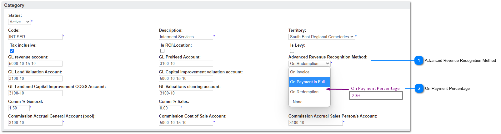 Advanced Revenue Rec: Configure % Trigger