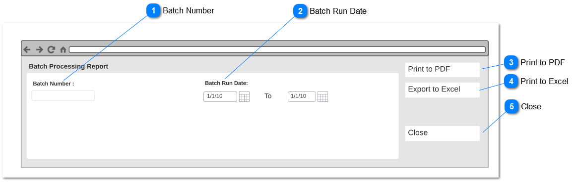Batch Processing Report - Parameters
