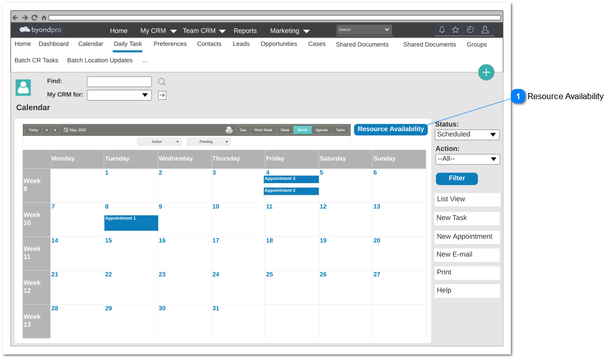 Calendar View