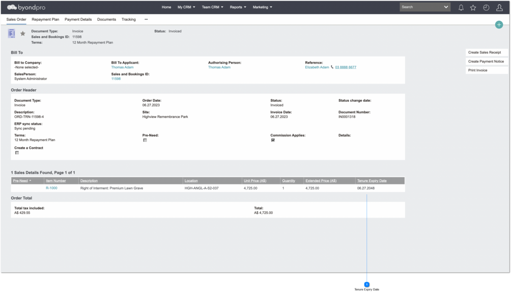 Change Calculation of Tenure Expiry Date