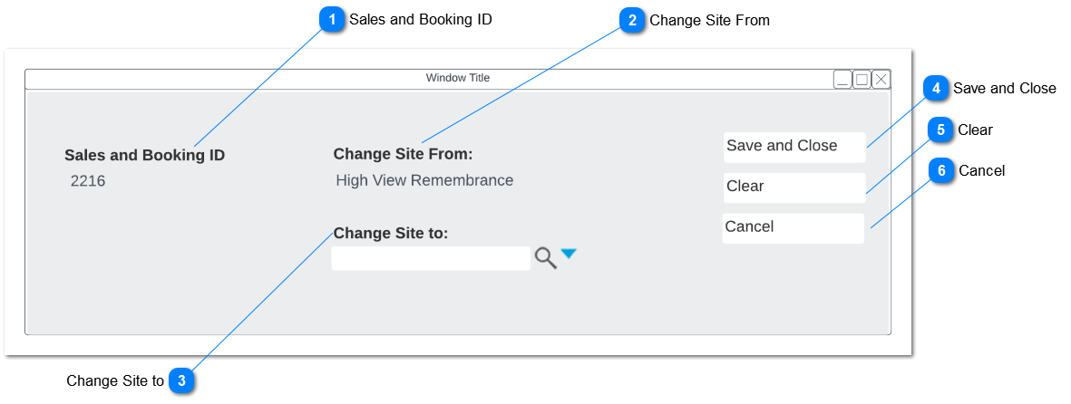 Change Site Popup