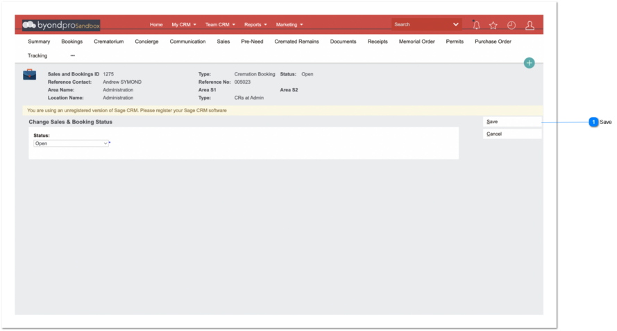 CR Interment - Completed Status