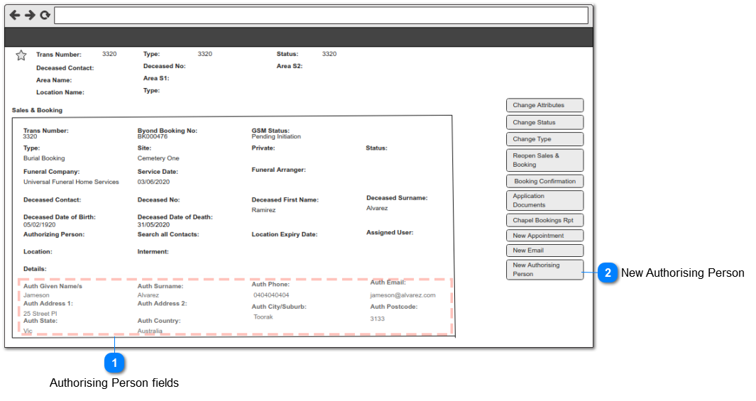 Create New Authorising Person