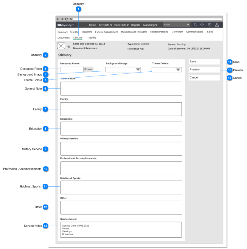 Create Obituary
