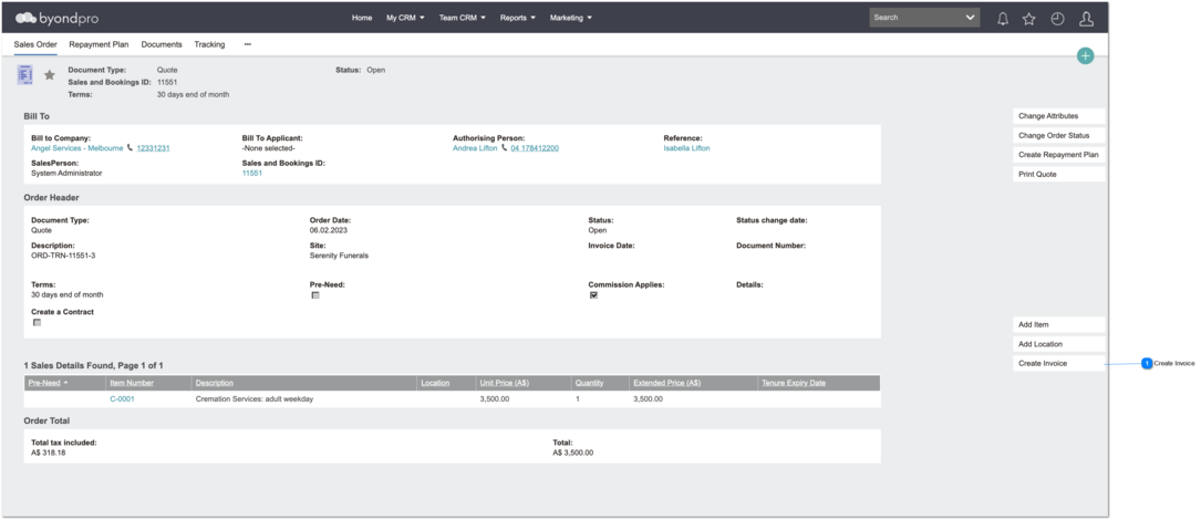 Invoice - Commission Calculation Base Date