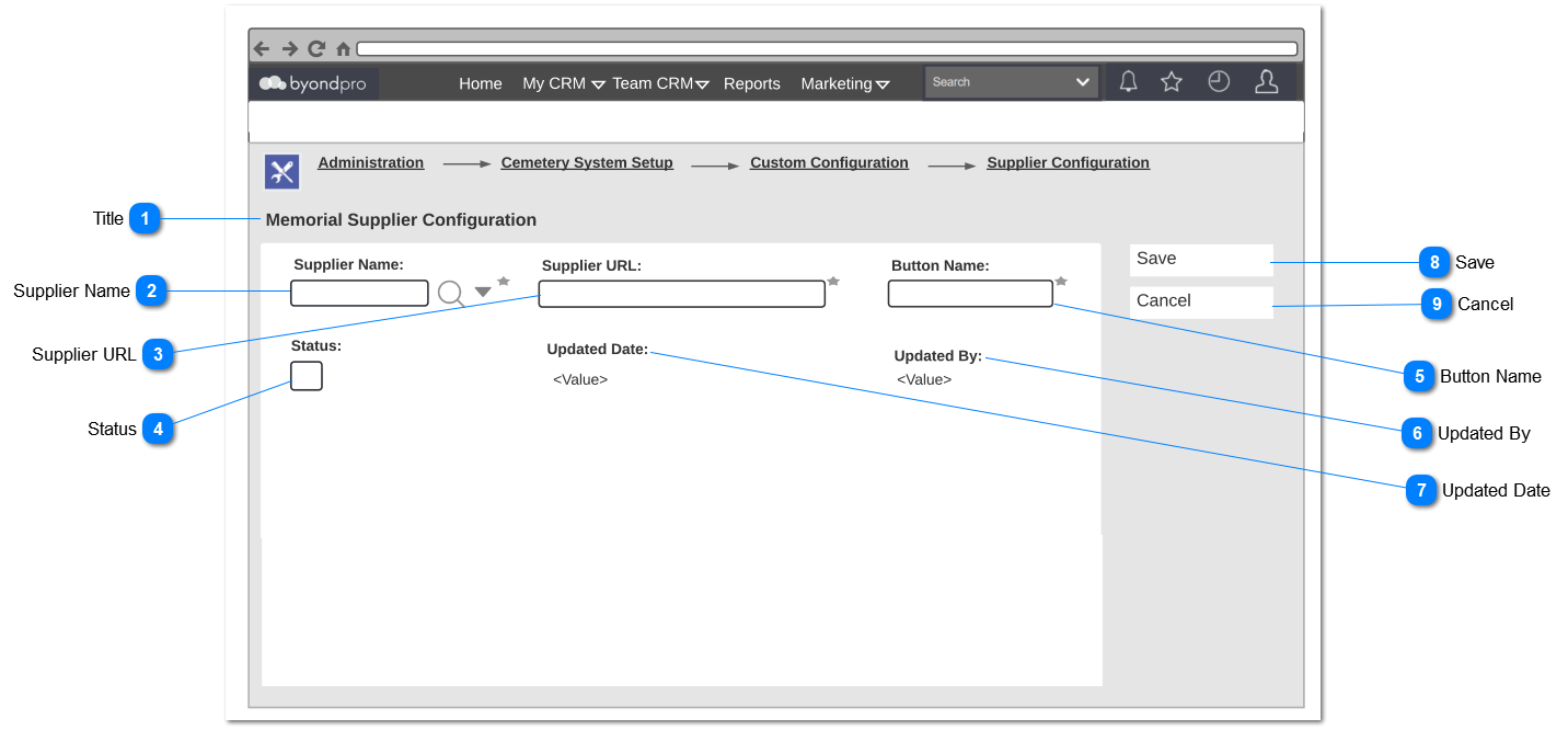 Memorial Order_Supplier Configuration - Creation