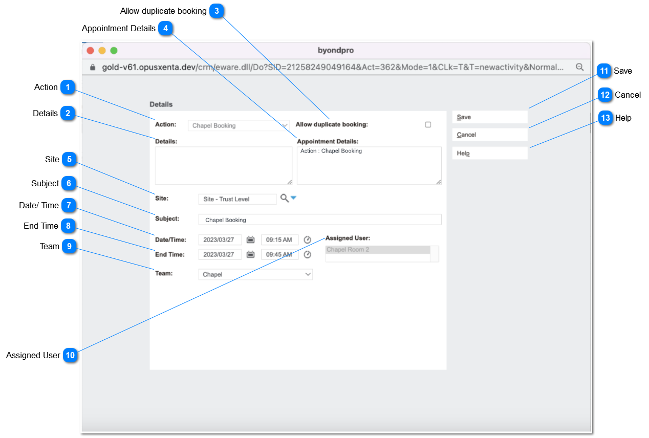 Quick Booking (byondpro gold V6.1) - Default Booking Record 