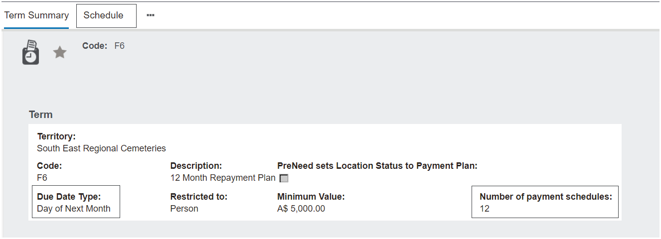 Add a Payment Schedule