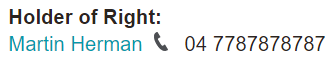 2. Holder of Right