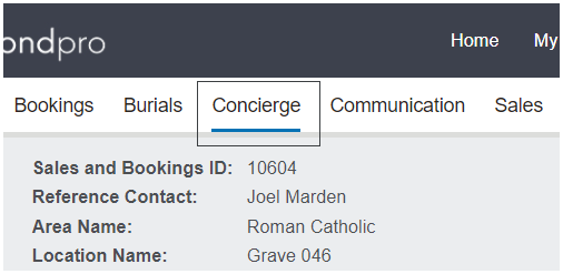 Concierge Tab