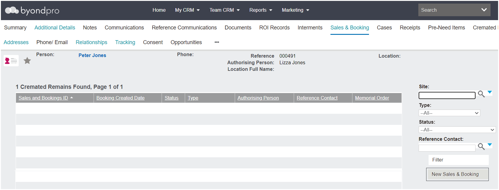 Creating a Sales & Booking