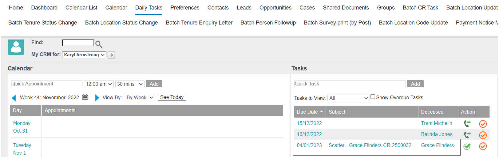 Creating a Task