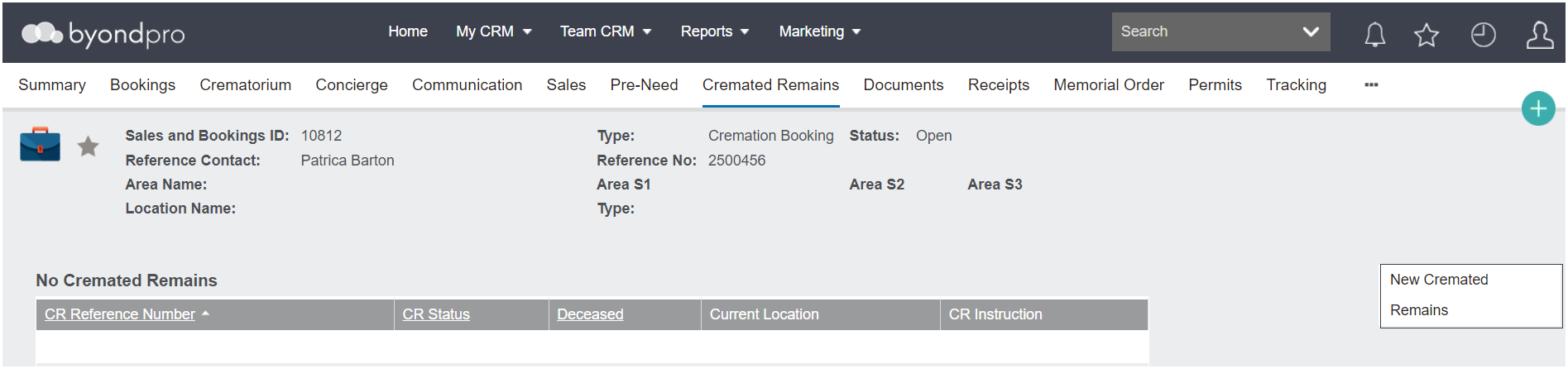 Creating Cremated Remains Records