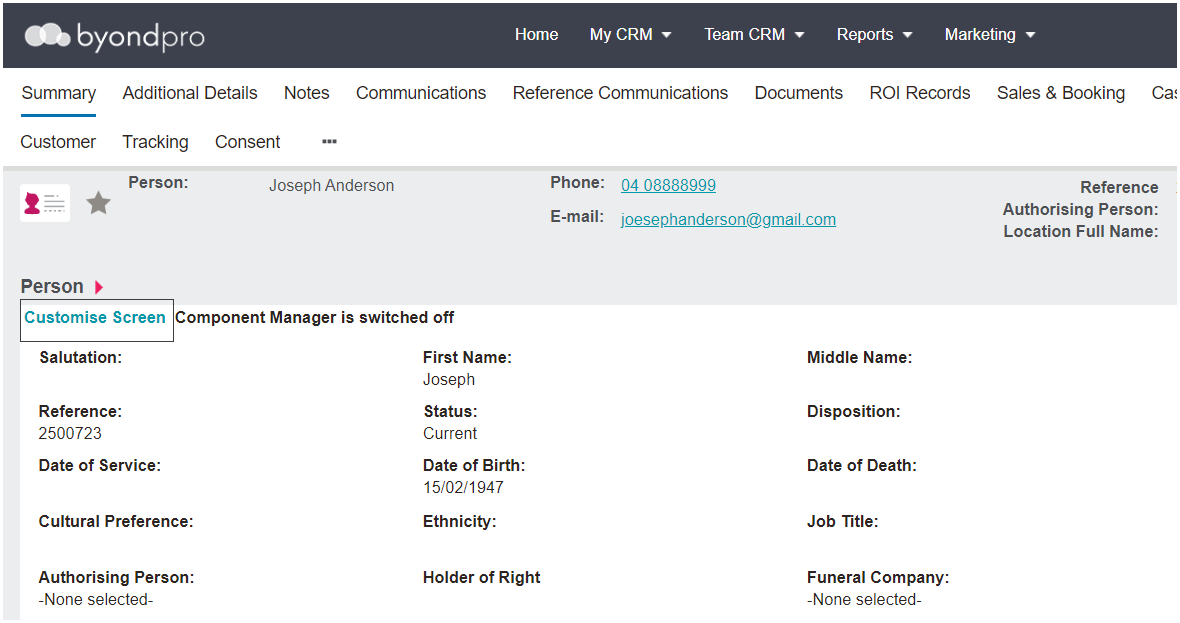 Inline Customisation / Field Changes