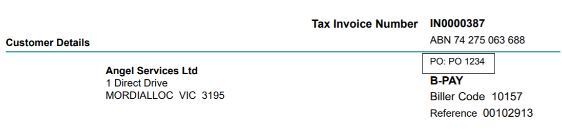 Mandatory Purchase Order Number for Invoices