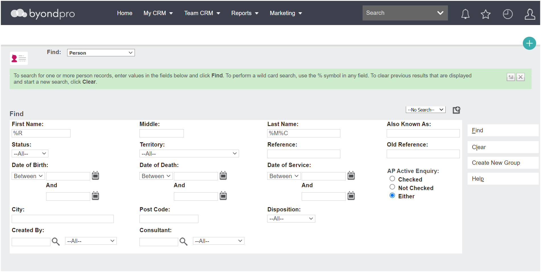 Person Record Search