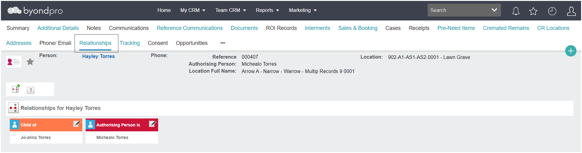 Related Persons Tab
