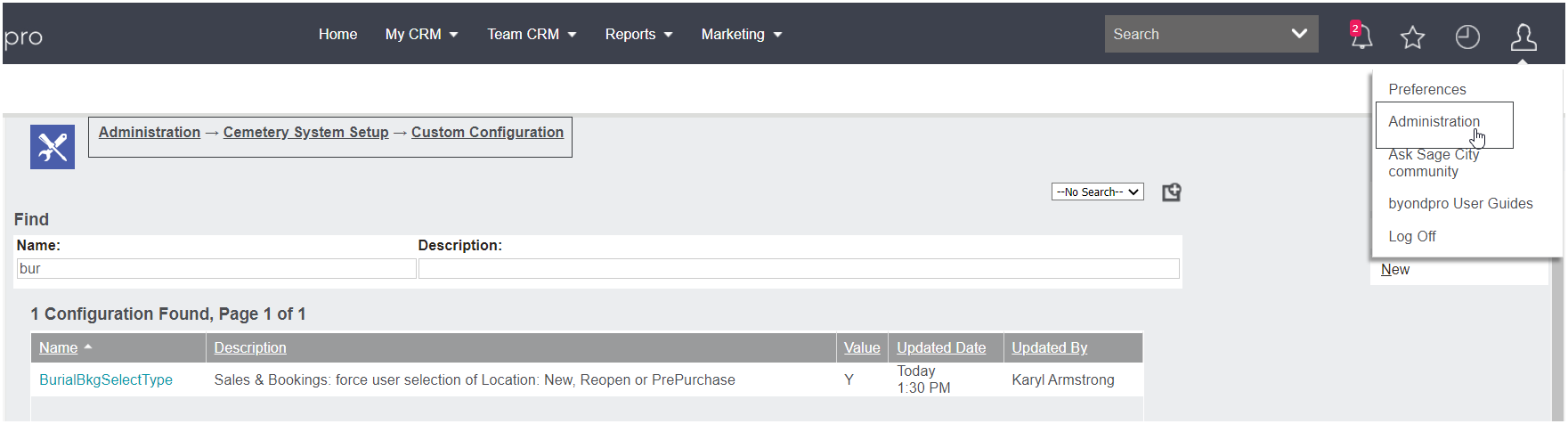 Selection of Grave / Purchase checkbox